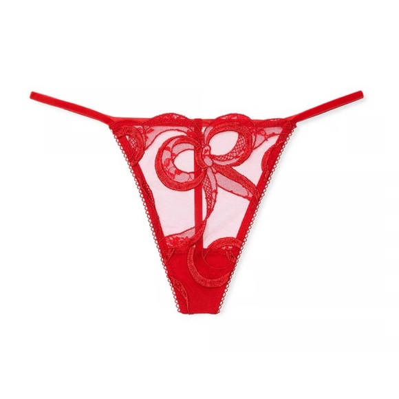 Victoria's Secret Lace V-String Red - Picture 1 of 8